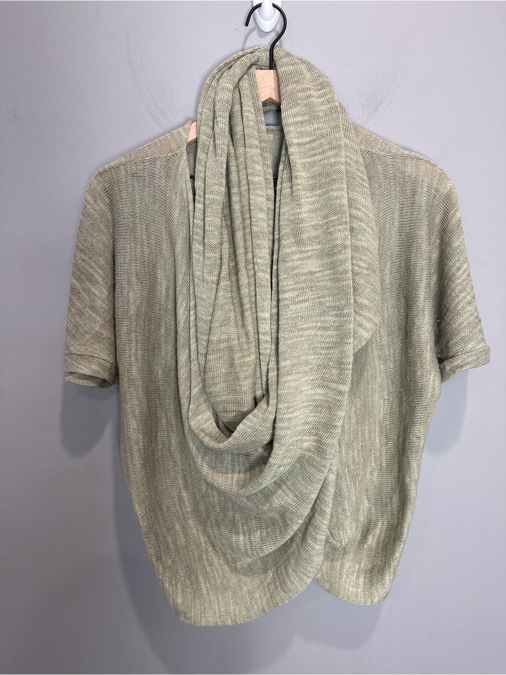 Artes Made in Monte Riccioni Italy Draped Scarf Neck Knit Top